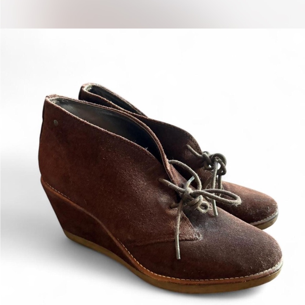 Coach Brown Suede Wedge Shoes